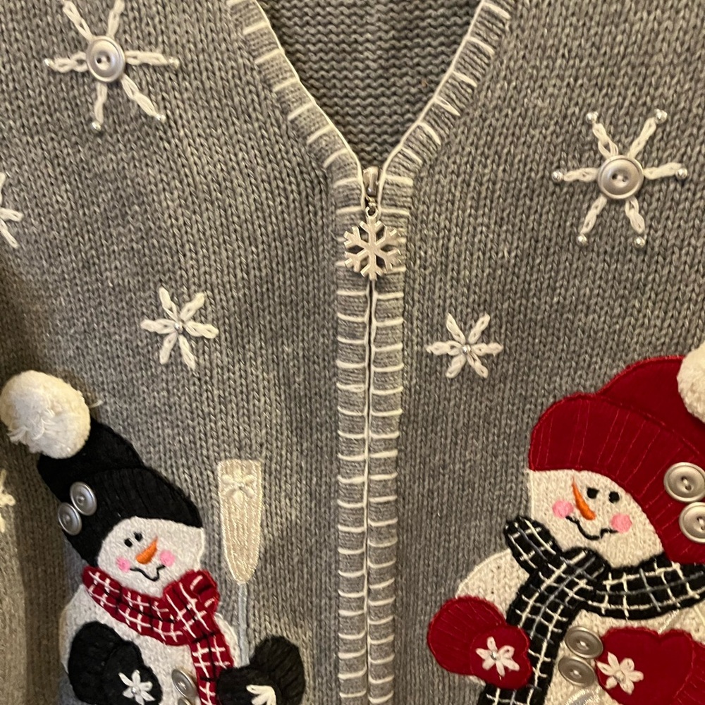 Gray Christmas vest